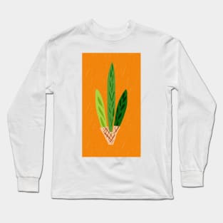 Lulav Orange Print Long Sleeve T-Shirt